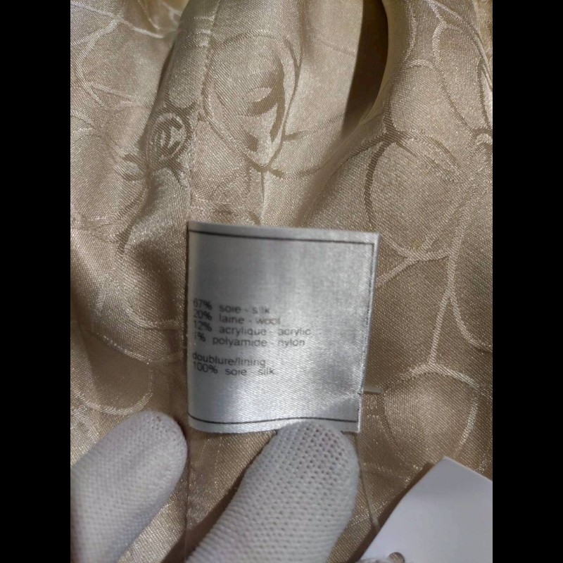 Chanel 駝米色毛呢编外套-22