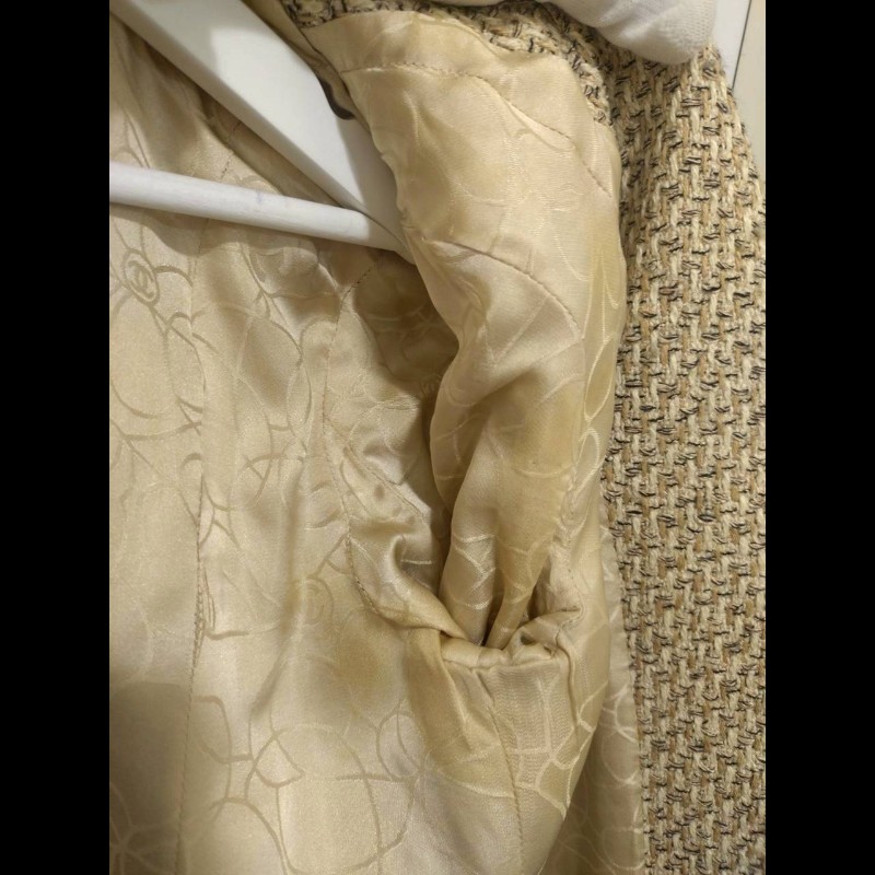 Chanel 駝米色毛呢编外套-26