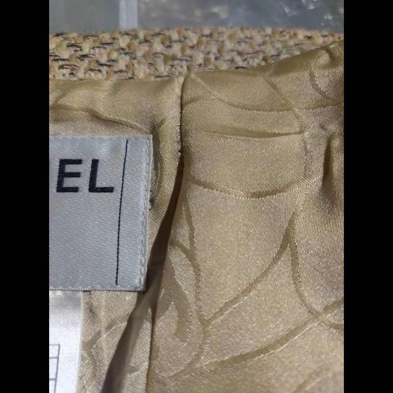 Chanel 駝米色毛呢编外套-30