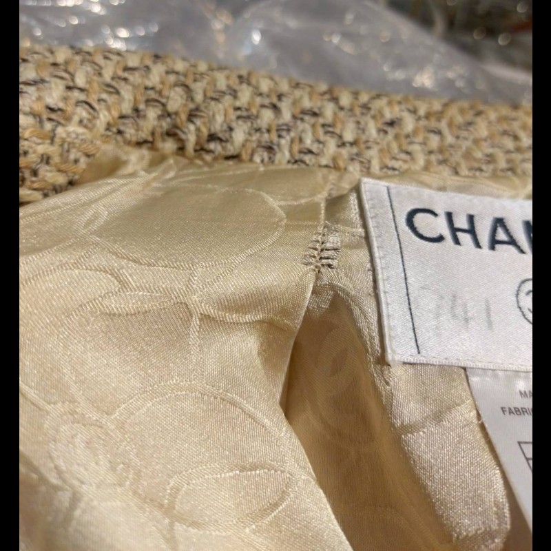 Chanel 駝米色毛呢编外套-31