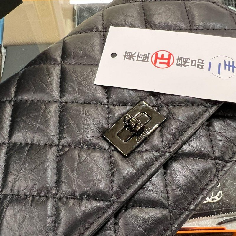 東區正精品㊣CHANEL A70328 2.55 WOC SO BLACK 近全新香奈兒黑色小牛皮黑鍊黑釦肩背包晚宴包斜背包 RZ4971-8