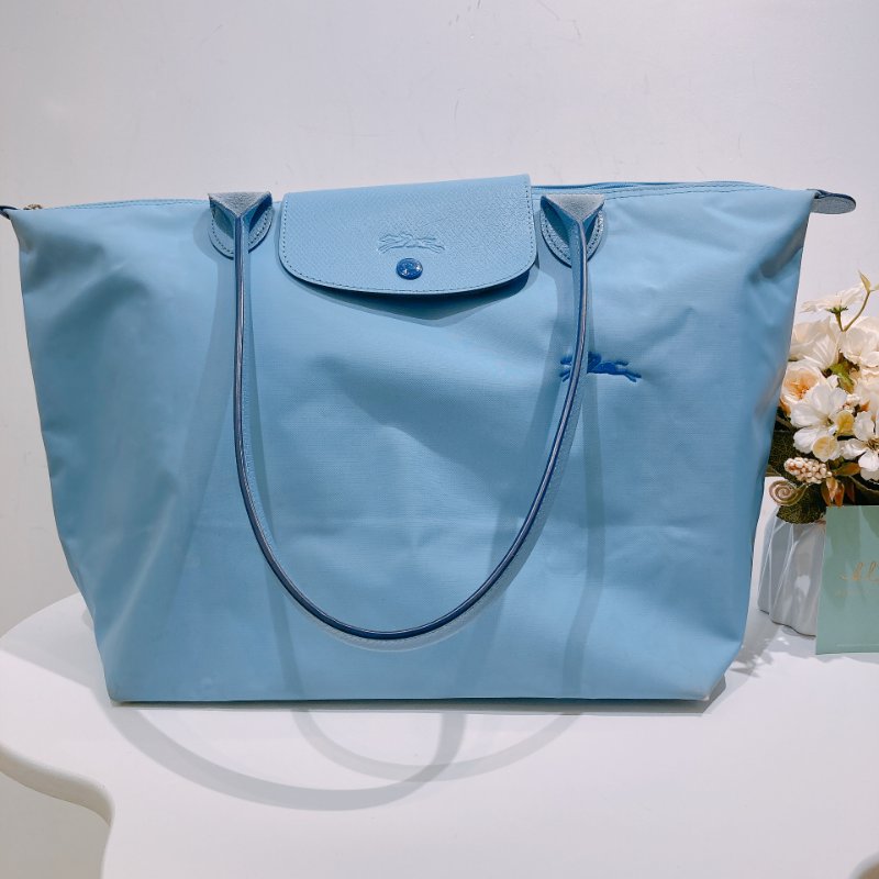 TW4668 Long Champ 珑骧經典單肩手提包包Le Pliage Original Tote Bag Blue-0