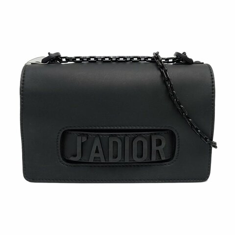 DIOR J'Adior黑色牛皮單肩包斜挎包黑色五金