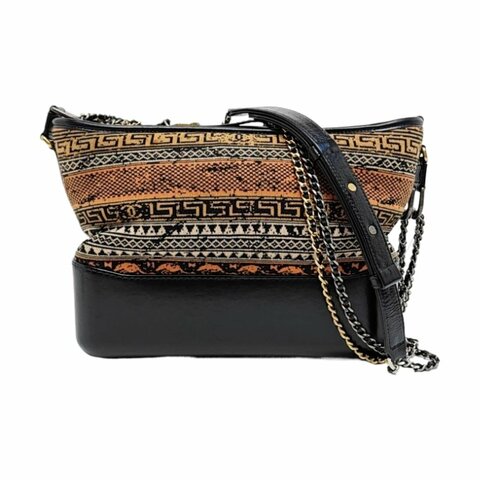 CHANEL GABRIELLE中號多色毛呢菱格紋絎縫流浪包單肩包斜挎包金色銀色釘色五金25開可拆卸肩帶