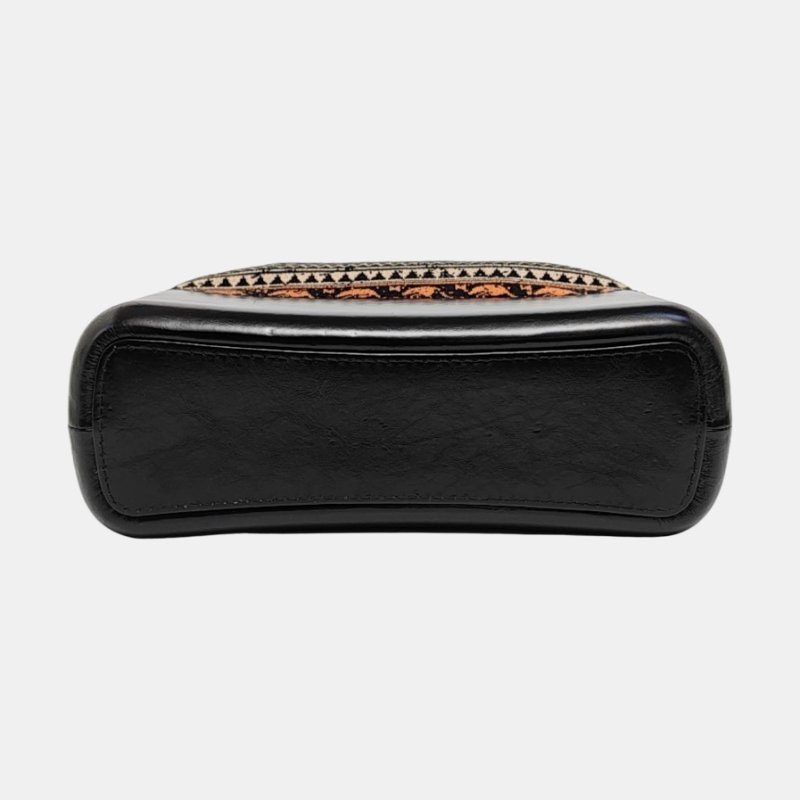 CHANEL GABRIELLE中號多色毛呢菱格紋絎縫流浪包單肩包斜挎包金色銀色釘色五金25開可拆卸肩帶-5