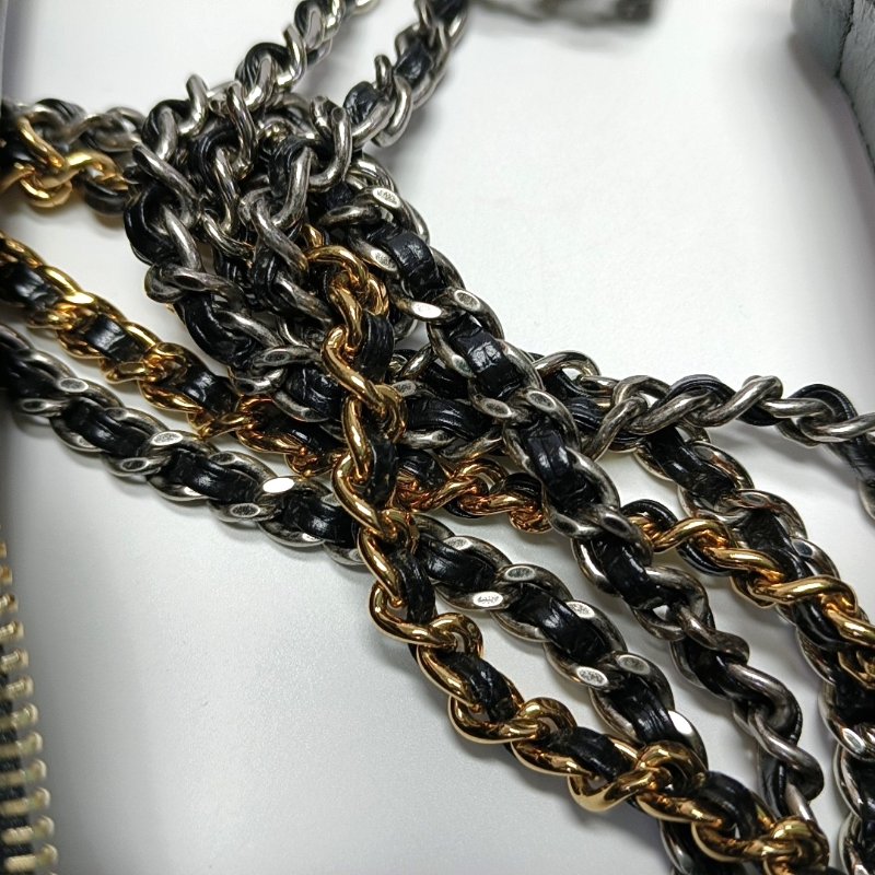 CHANEL GABRIELLE中號多色毛呢菱格紋絎縫流浪包單肩包斜挎包金色銀色釘色五金25開可拆卸肩帶-15