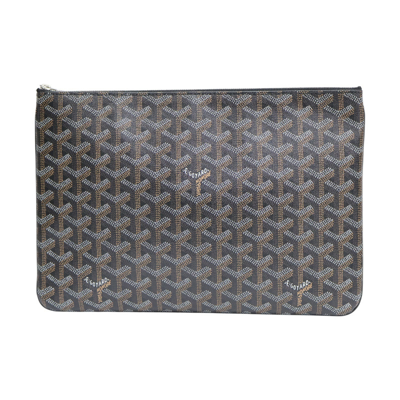 黑色 Goyardine帆布 Senat MM 手拿包【GOYARD 高雅德 】 APMSENAT2-MM-01-0