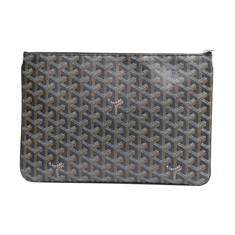 黑色 Goyardine帆布 Senat MM 手拿包【GOYARD 高雅德 】 APMSENAT2-MM-01-1