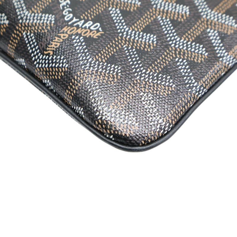 黑色 Goyardine帆布 Senat MM 手拿包【GOYARD 高雅德 】 APMSENAT2-MM-01-12