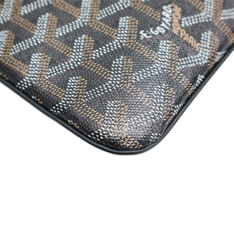 黑色 Goyardine帆布 Senat MM 手拿包【GOYARD 高雅德 】 APMSENAT2-MM-01-13