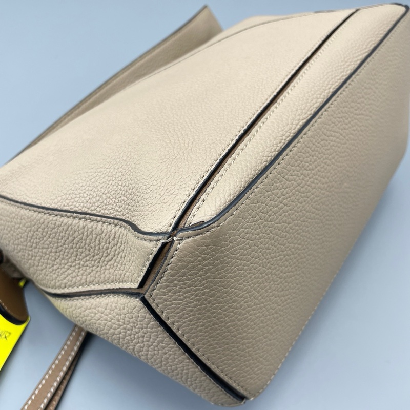 LOEWE羅意威幾何包小號沙色拼色puzzle-5