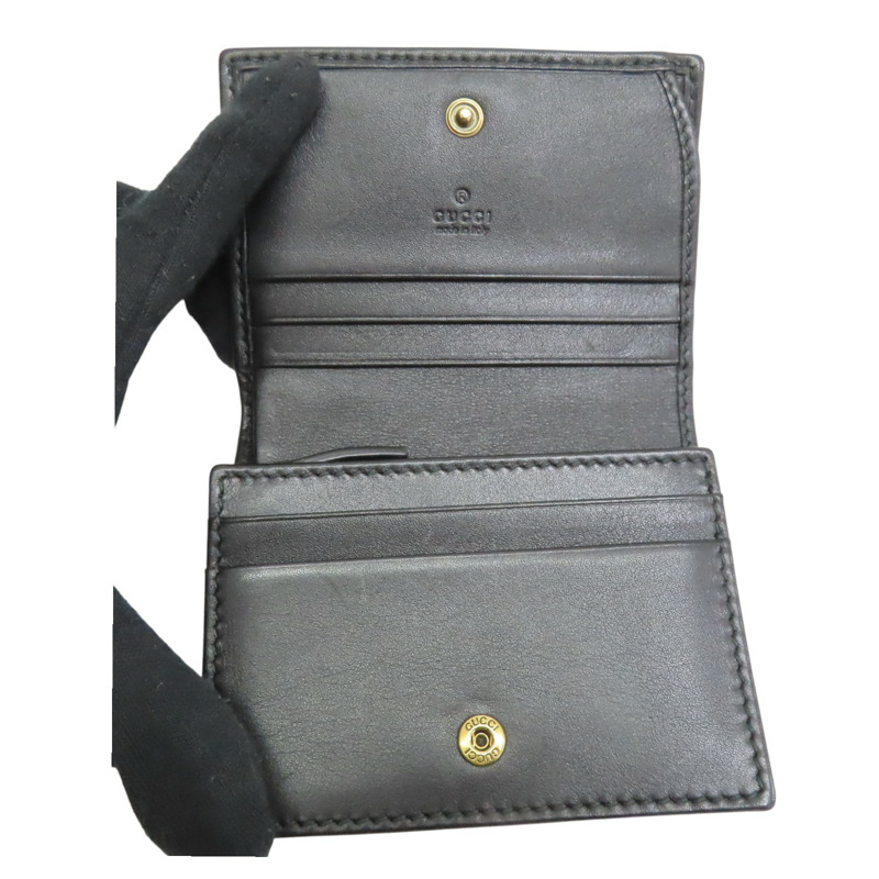 黑色牛皮 Marmont 兩折 扣式 短夾 466492【GUCCI 古馳】 466492-4