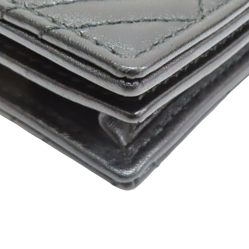 黑色牛皮 Marmont 兩折 扣式 短夾 466492【GUCCI 古馳】 466492-11