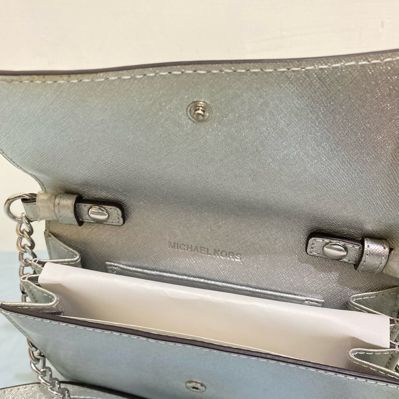 MICHAEL KORS 女用 銀色 斜背包 小包 全新 正品 現貨-2