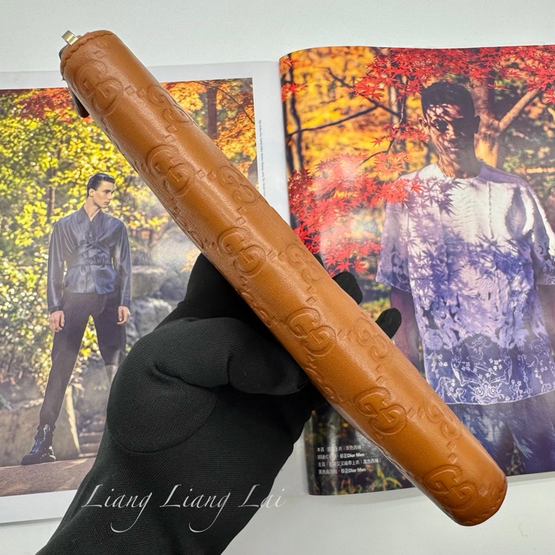 GUCCI 古馳 經典GG壓紋焦糖棕色拉鍊長夾-17