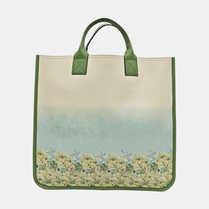 GUCCI托特包綠色塗層帆布印花手提包 9.8新-4