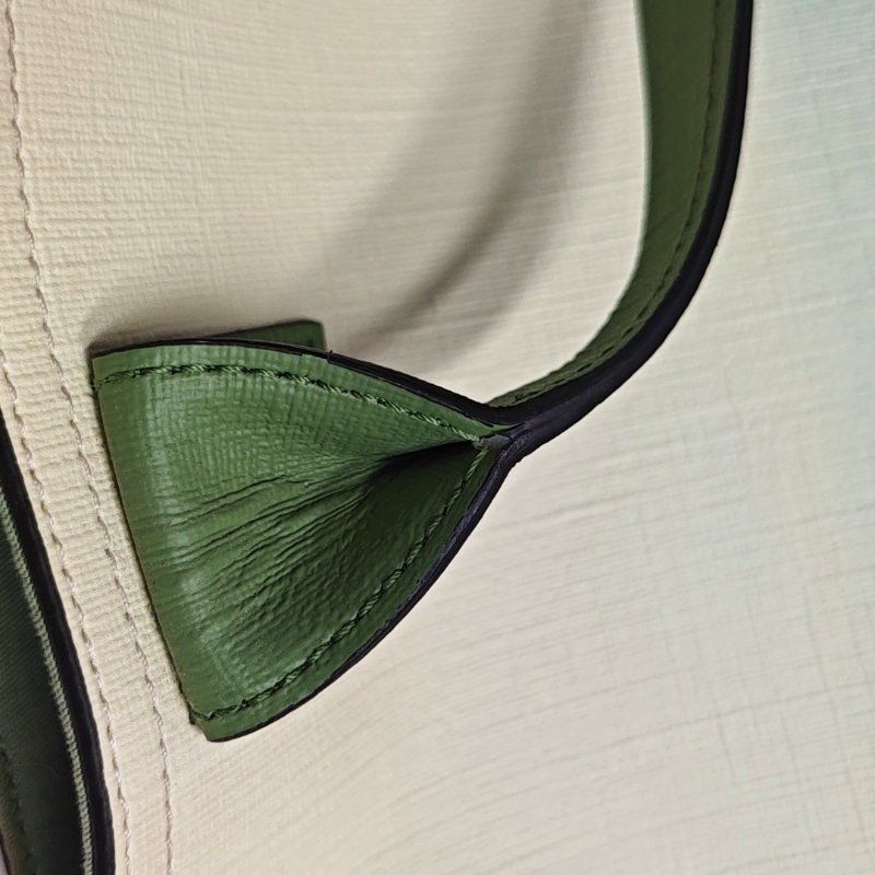 GUCCI托特包綠色塗層帆布印花手提包 9.8新-7