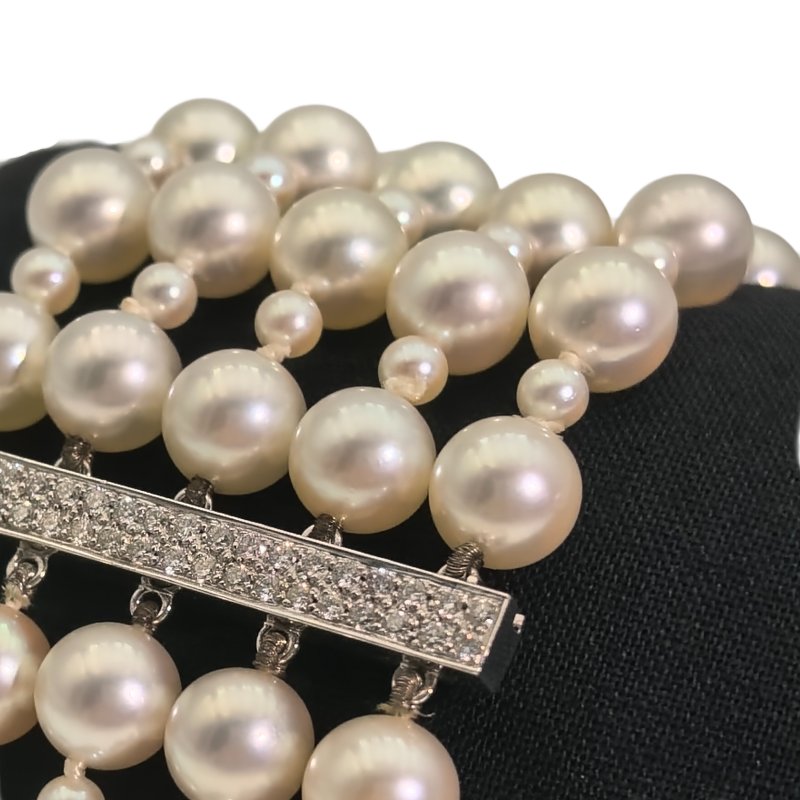 Chanel 香奈兒 復古 珍珠 鑽石 手鍊-5