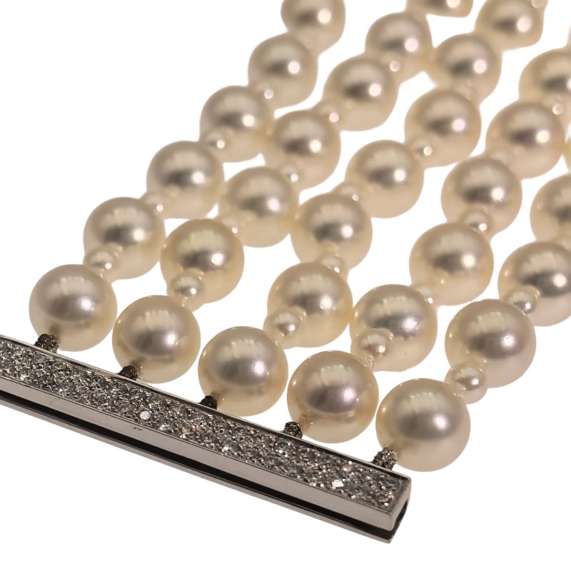 Chanel 香奈兒 復古 珍珠 鑽石 手鍊-8