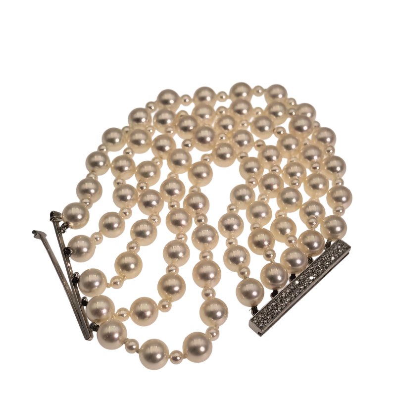 Chanel 香奈兒 復古 珍珠 鑽石 手鍊-9