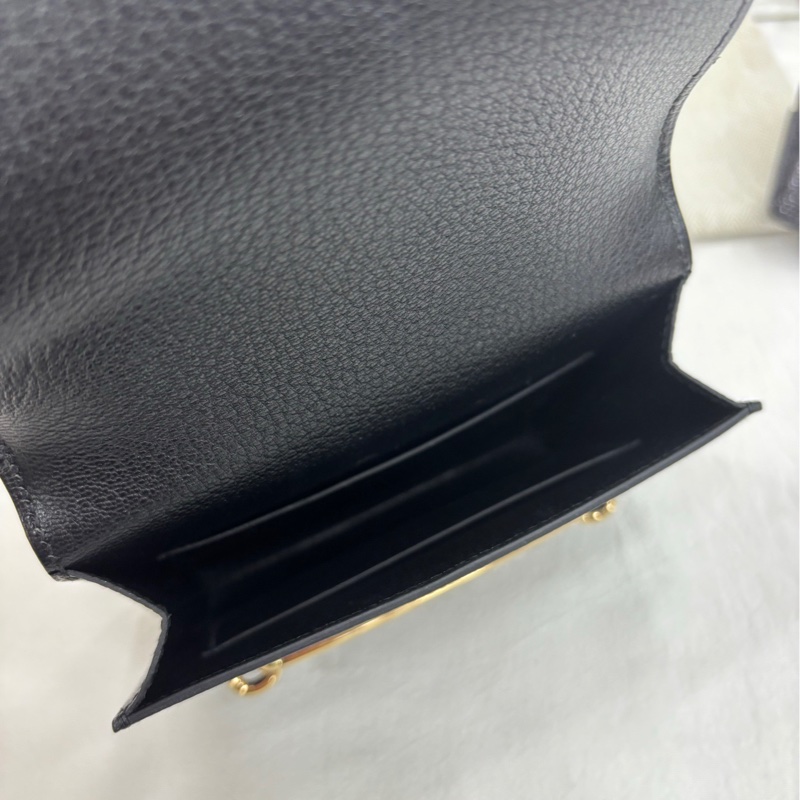 Hermes 愛馬仕roulis豬鼻子slim 黑金 U刻 蜥蜴皮 閒置-4
