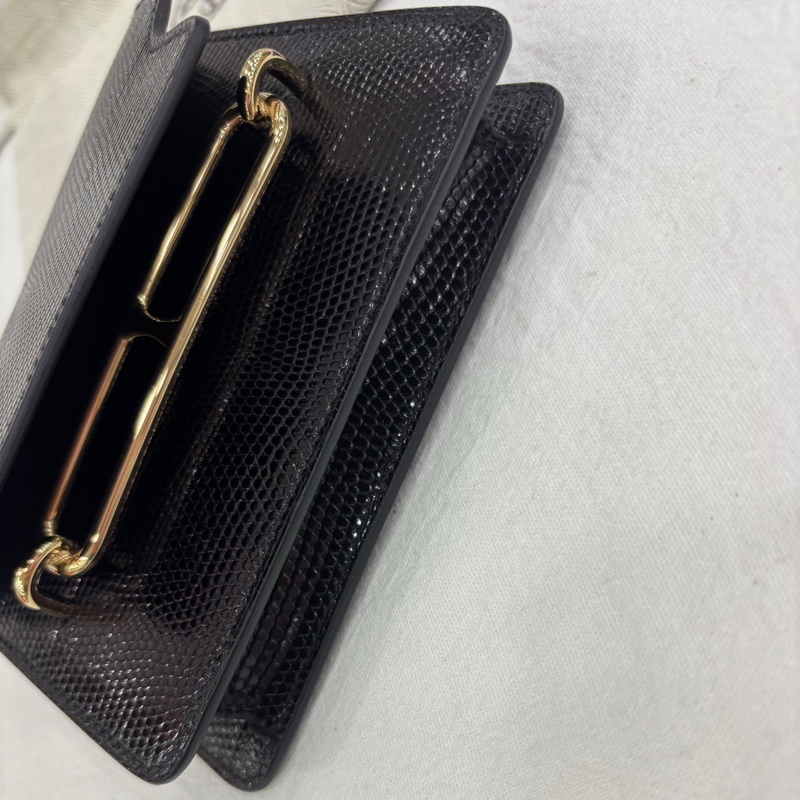 Hermes 愛馬仕roulis豬鼻子slim 黑金 U刻 蜥蜴皮 閒置-5