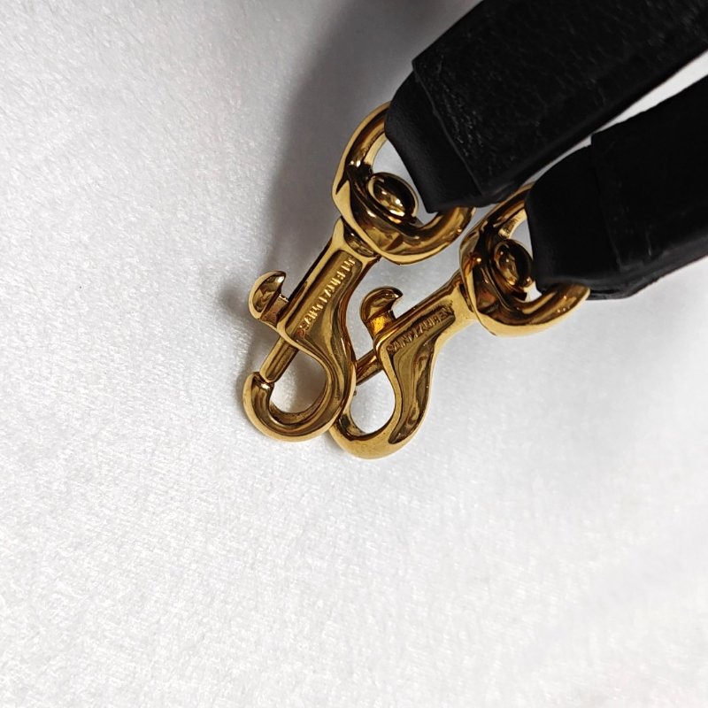 YSL SACDE JOUR小號黑色牛皮單肩包金色五金可拆卸肩帶-9