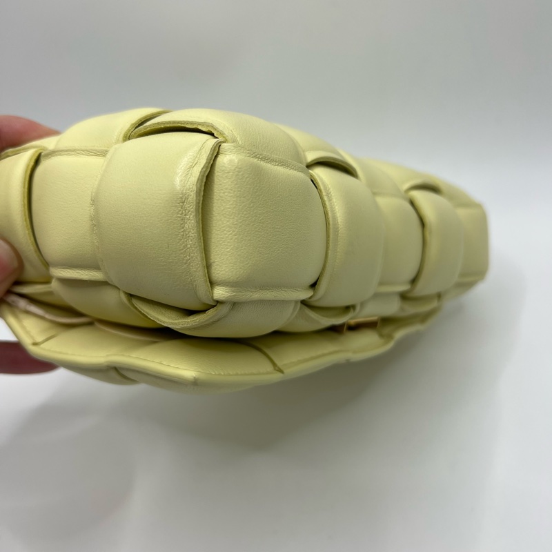 Bottega Veneta 葆蝶家 bv奶油黄编织云朵包-4