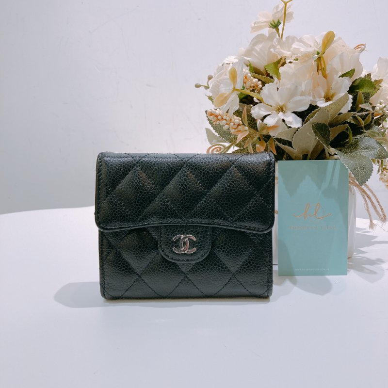 TW4672 Chanel 香奈兒經典三摺銀包 Calssic Flap Wallet Caviar-0