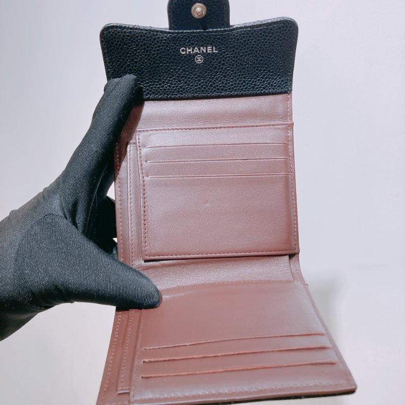 TW4672 Chanel 香奈兒經典三摺銀包 Calssic Flap Wallet Caviar-16