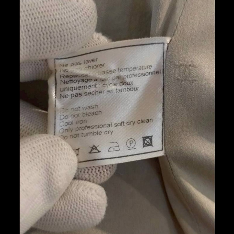 Chanel 灰色毛呢編金蔥外套-26