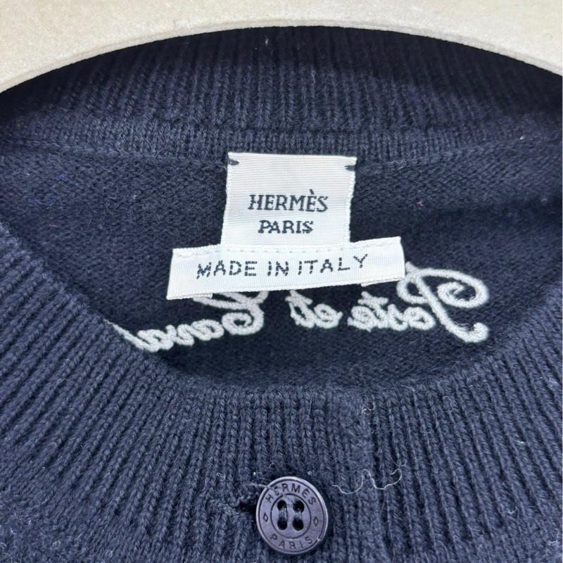 Hermes愛馬仕春夏爆款羊絨衫 米奇刺繡針織開襟衫 38碼-2