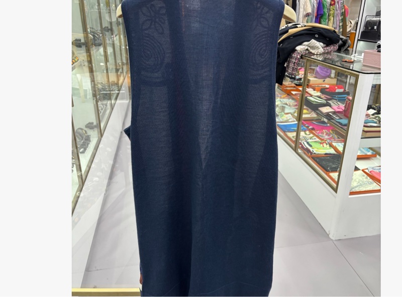 Hermes 愛馬仕真絲羊絨 長馬甲 36碼-1