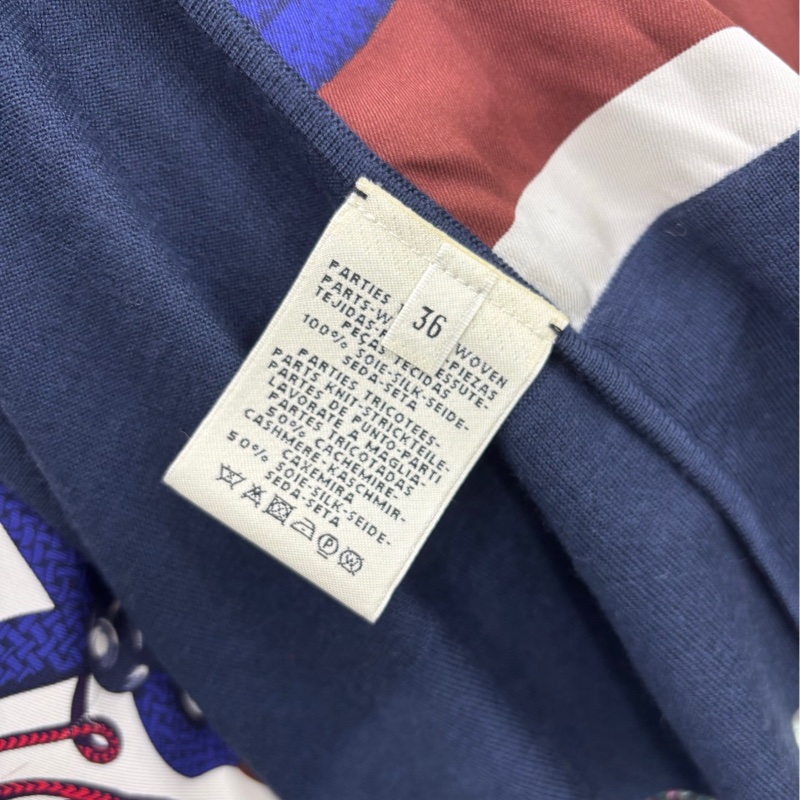 Hermes 愛馬仕真絲羊絨 長馬甲 36碼-4