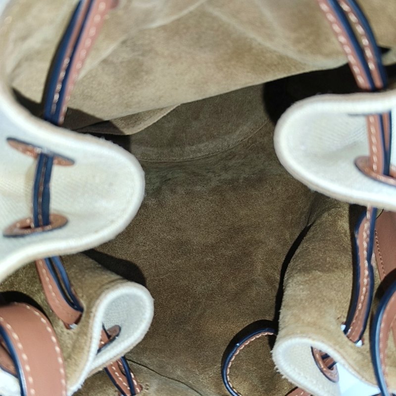 LOEWE Balloon棕色帆布單肩包-6