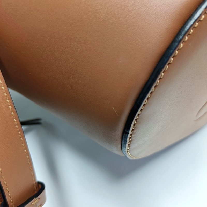 LOEWE Balloon棕色帆布單肩包-10