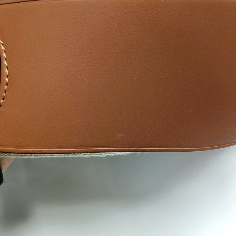 LOEWE Balloon棕色帆布單肩包-11