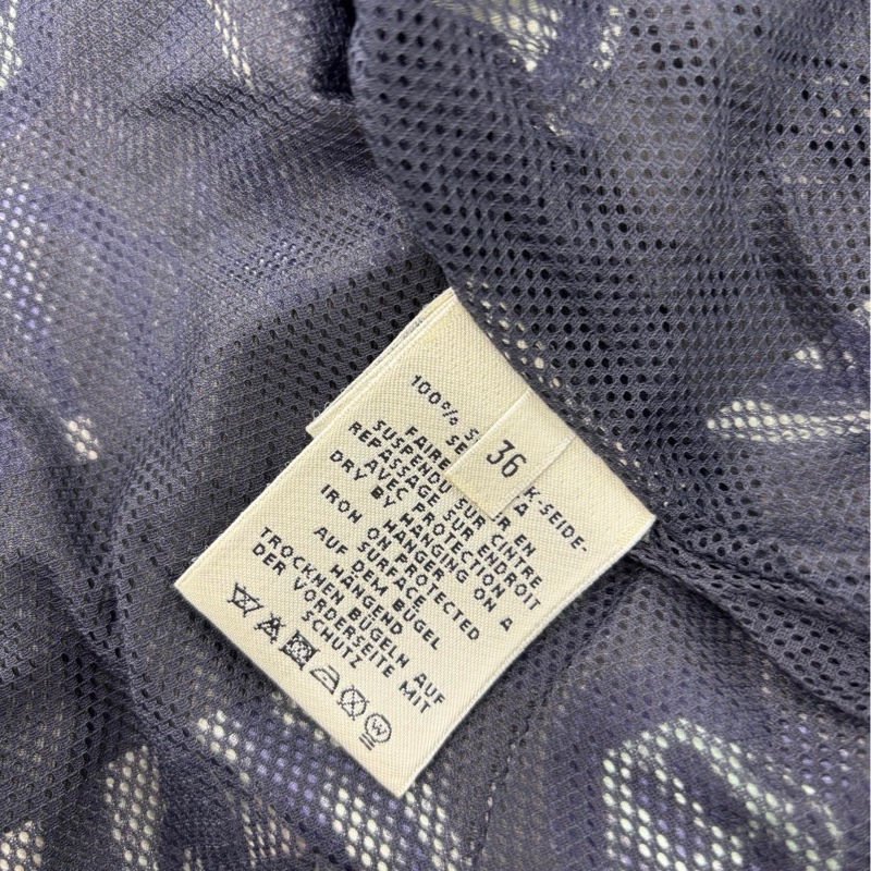 Hermes 愛馬仕 真絲滿印圖案拉鍊連帽風衣外套外套 36碼 有輕微使用痕跡-3