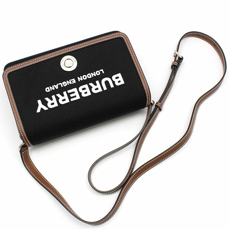 【包稅】BURBERRY 科技棉棕色皮革新罕布夏州筆記迷你斜背包-2