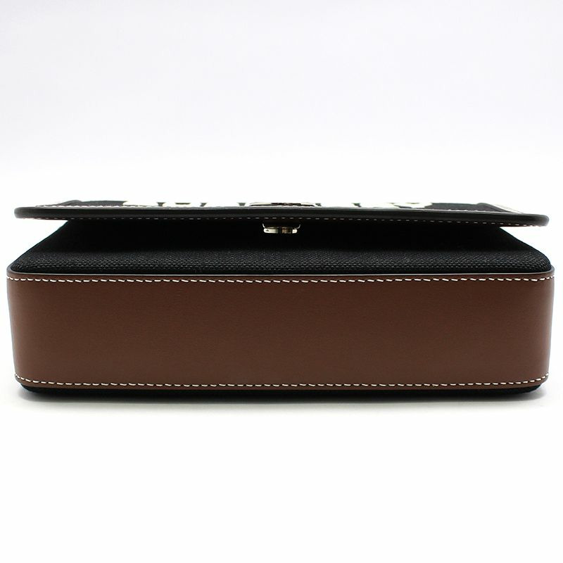 【包稅】BURBERRY 科技棉棕色皮革新罕布夏州筆記迷你斜背包-4