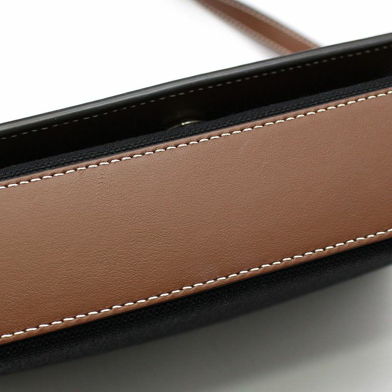 【包稅】BURBERRY 科技棉棕色皮革新罕布夏州筆記迷你斜背包-5