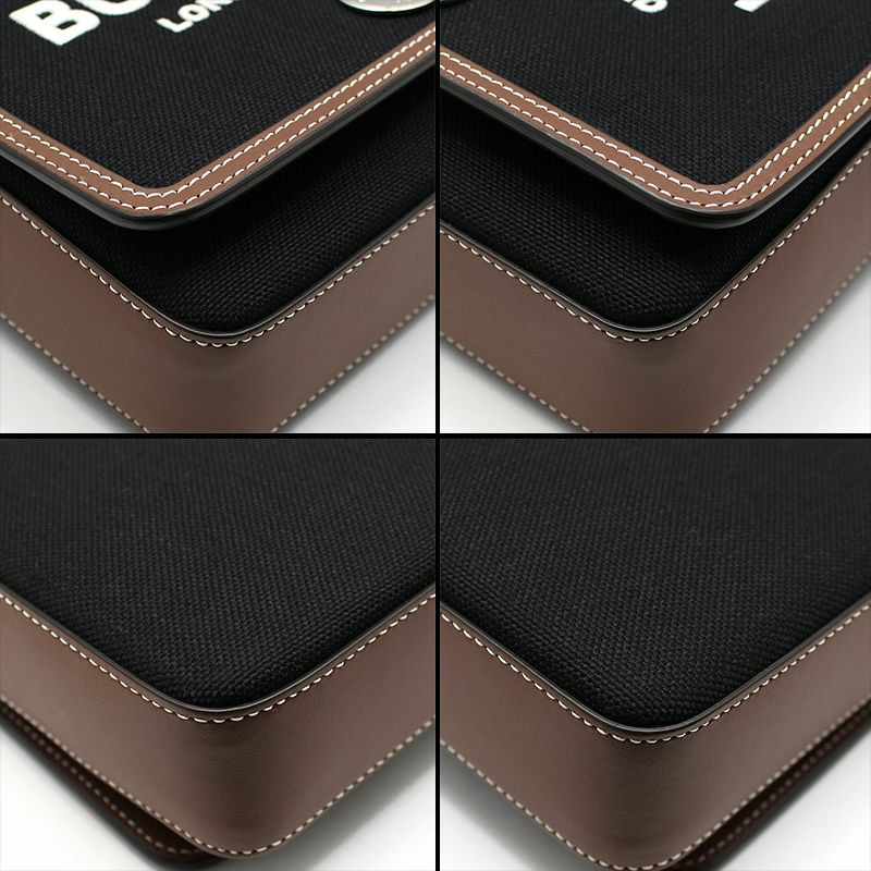 【包稅】BURBERRY 科技棉棕色皮革新罕布夏州筆記迷你斜背包-9