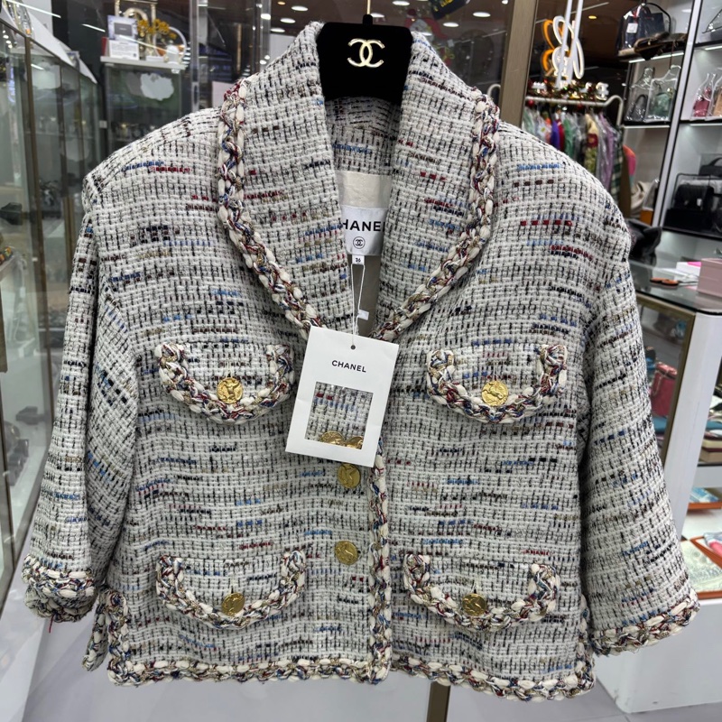 chanel 2018早春希臘系列 重工編織外套 香奈兒 18c 編織夾克 38碼扣環包-0