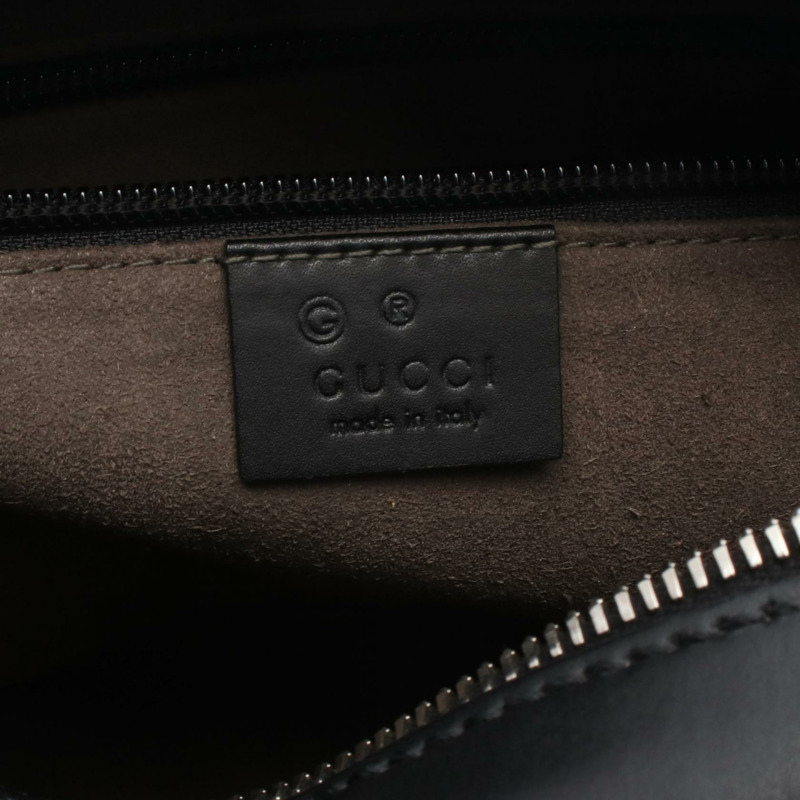 GUCCI GG Supreme 單肩斜背包 779880 帆布皮革 米色 黑色 二手-3