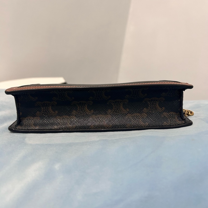 CELINE老花凱旋門woc 鏈條包信封包-8