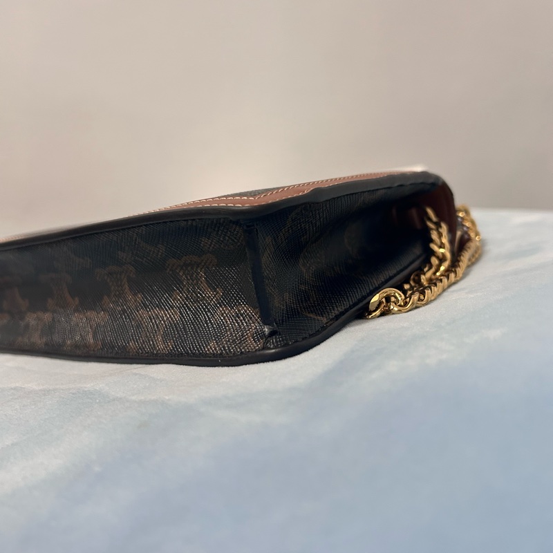 CELINE老花凱旋門woc 鏈條包信封包-9