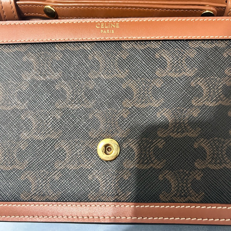 CELINE老花凱旋門woc 鏈條包信封包-16