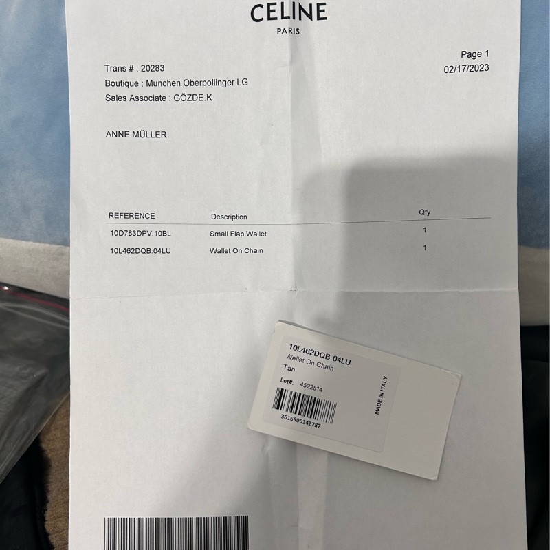 CELINE老花凱旋門woc 鏈條包信封包-20