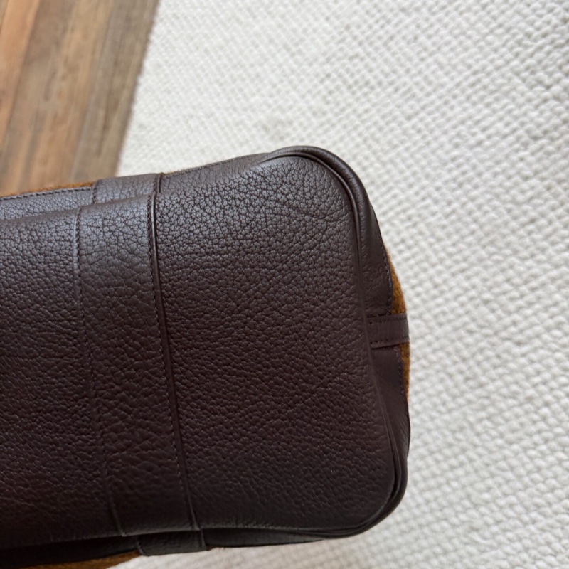 【98%新✨全網獨家】愛馬仕Hermes Garden Party 36 MM 毛呢花園包36焦糖色-7