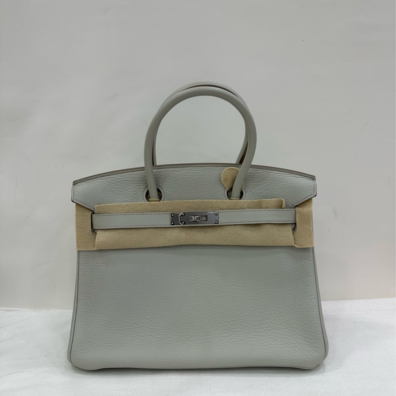 Hermes愛馬仕 birkin30珍珠灰銀扣togo皮 ，框O刻-1